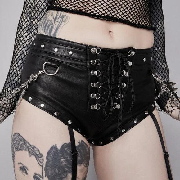 Widow Dolls Kill Minutes To Midnight Biker Shorts Black Small - Picture 1 of 8